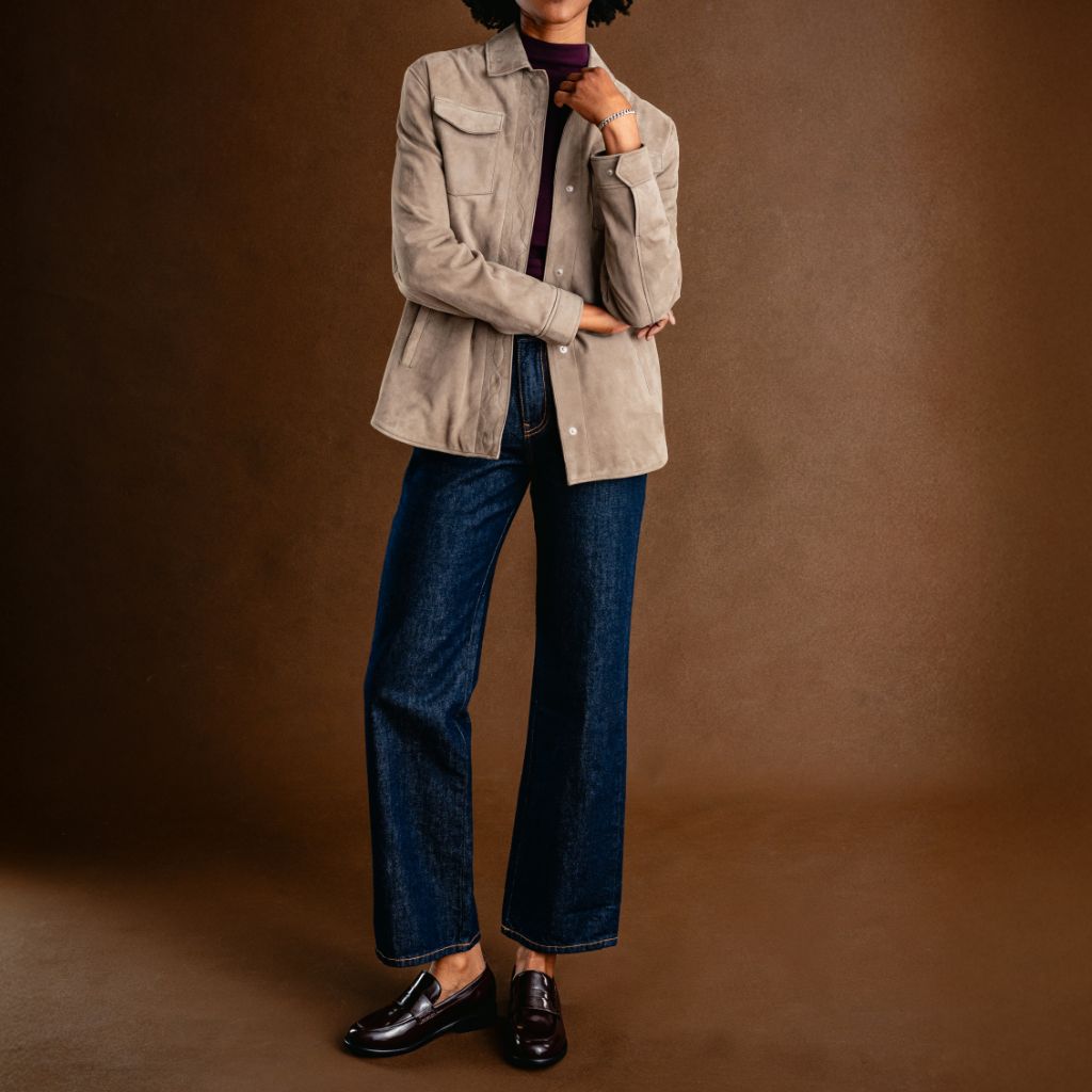 Dakota Shirt Jacket | Taupe - Image 3