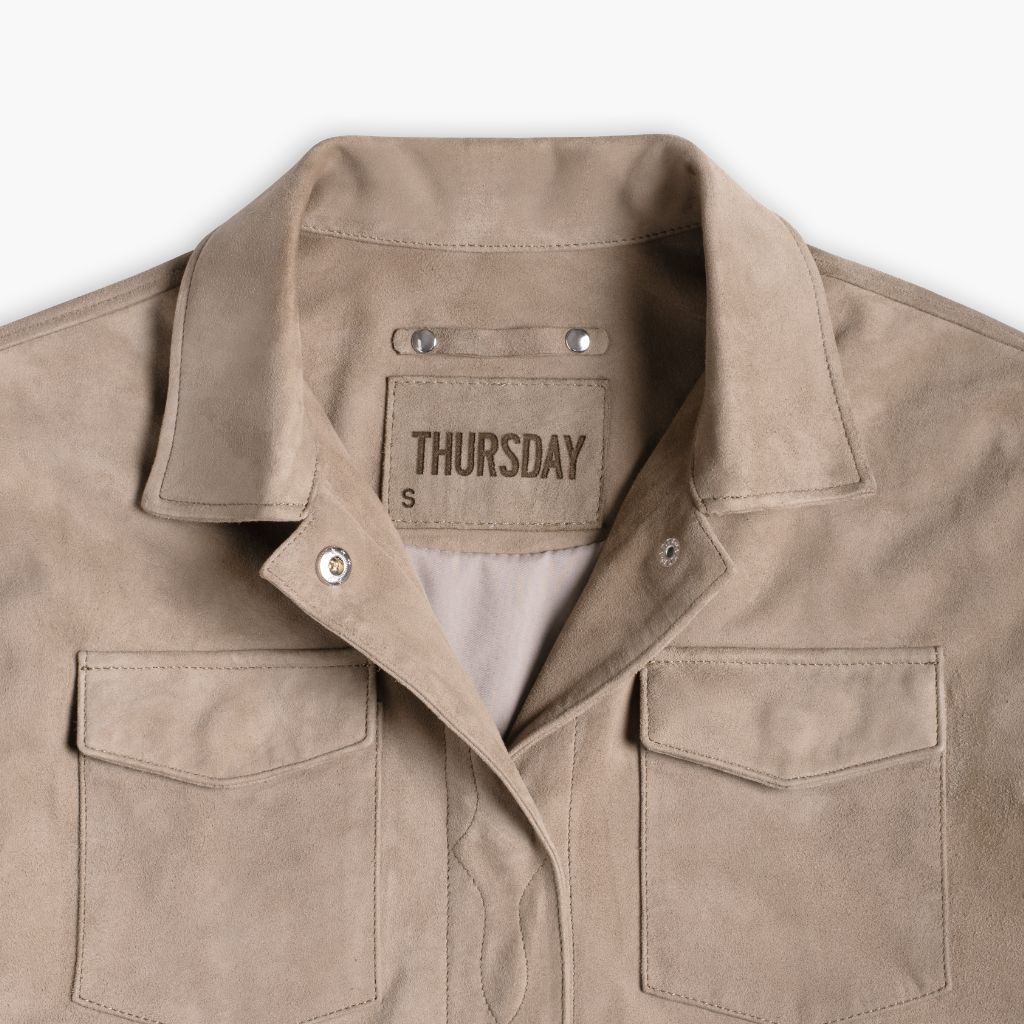 Dakota Shirt Jacket | Taupe - Image 7
