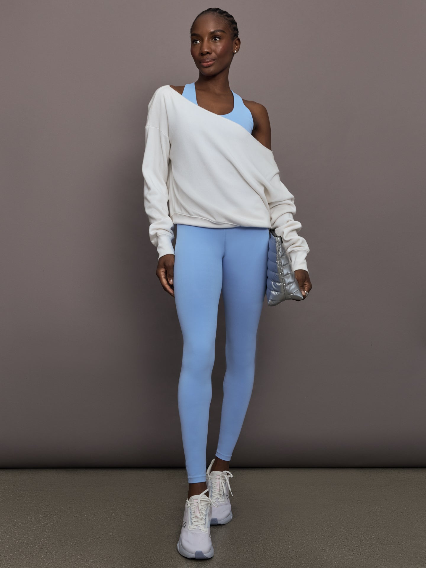 High Rise Full-Length Legging in Diamond Compression - Serenity - Image 2