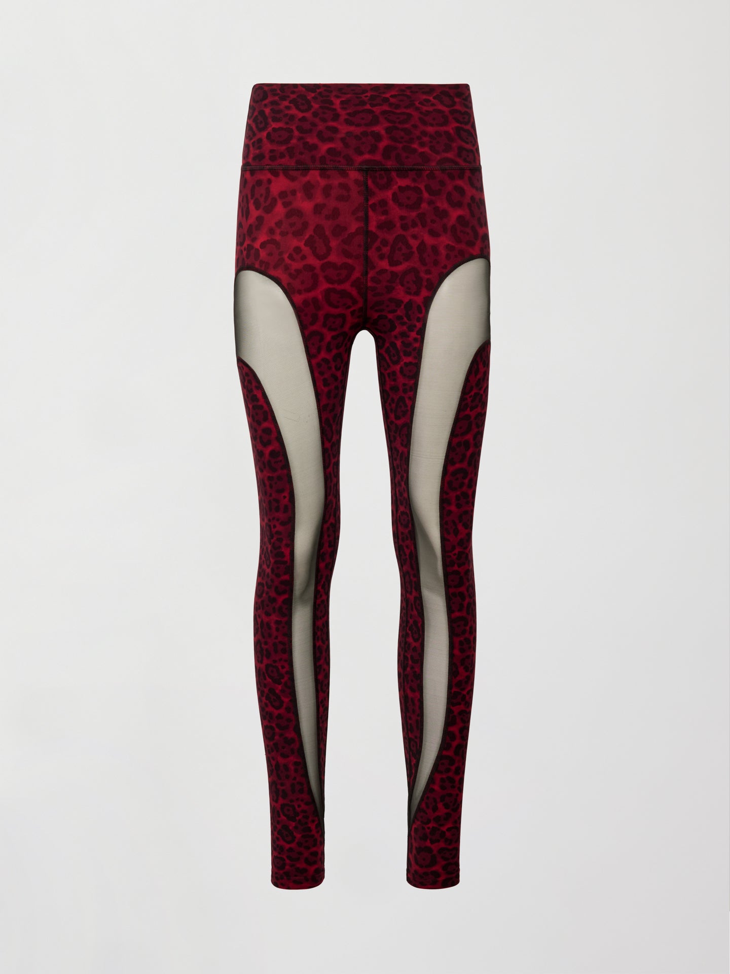 Sheer Spliced Legging in Melt - Red Leopard - Image 7