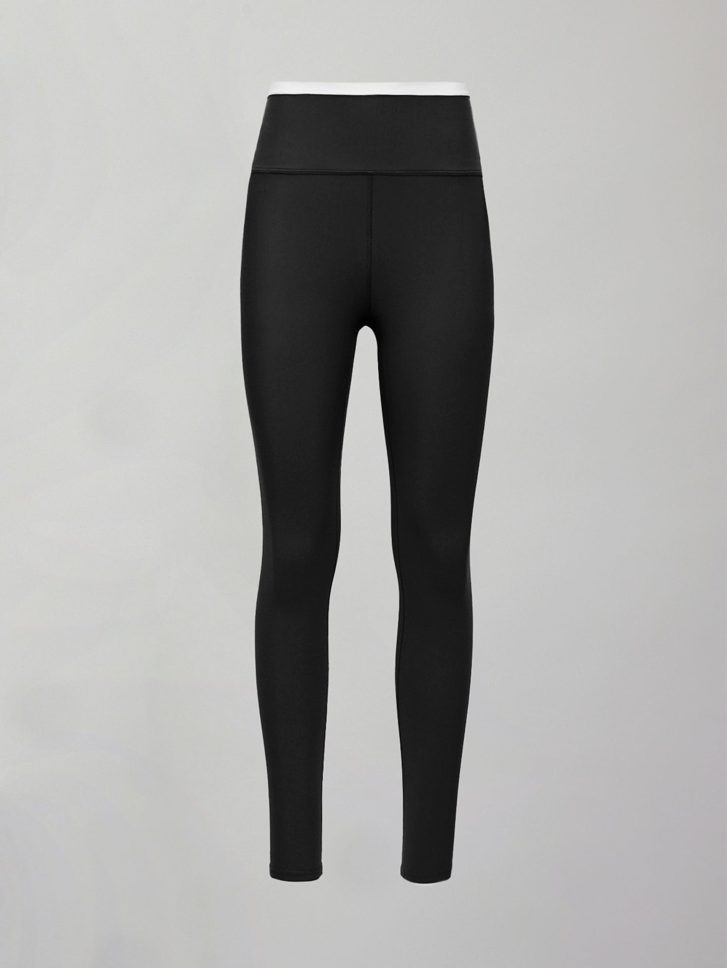 Contrast Waistband Legging in Melt - Black/White - Image 9