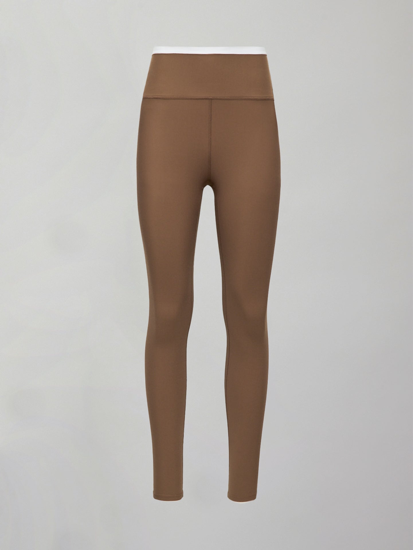 Contrast Waistband Legging in Melt - Caribou/ White - Image 6