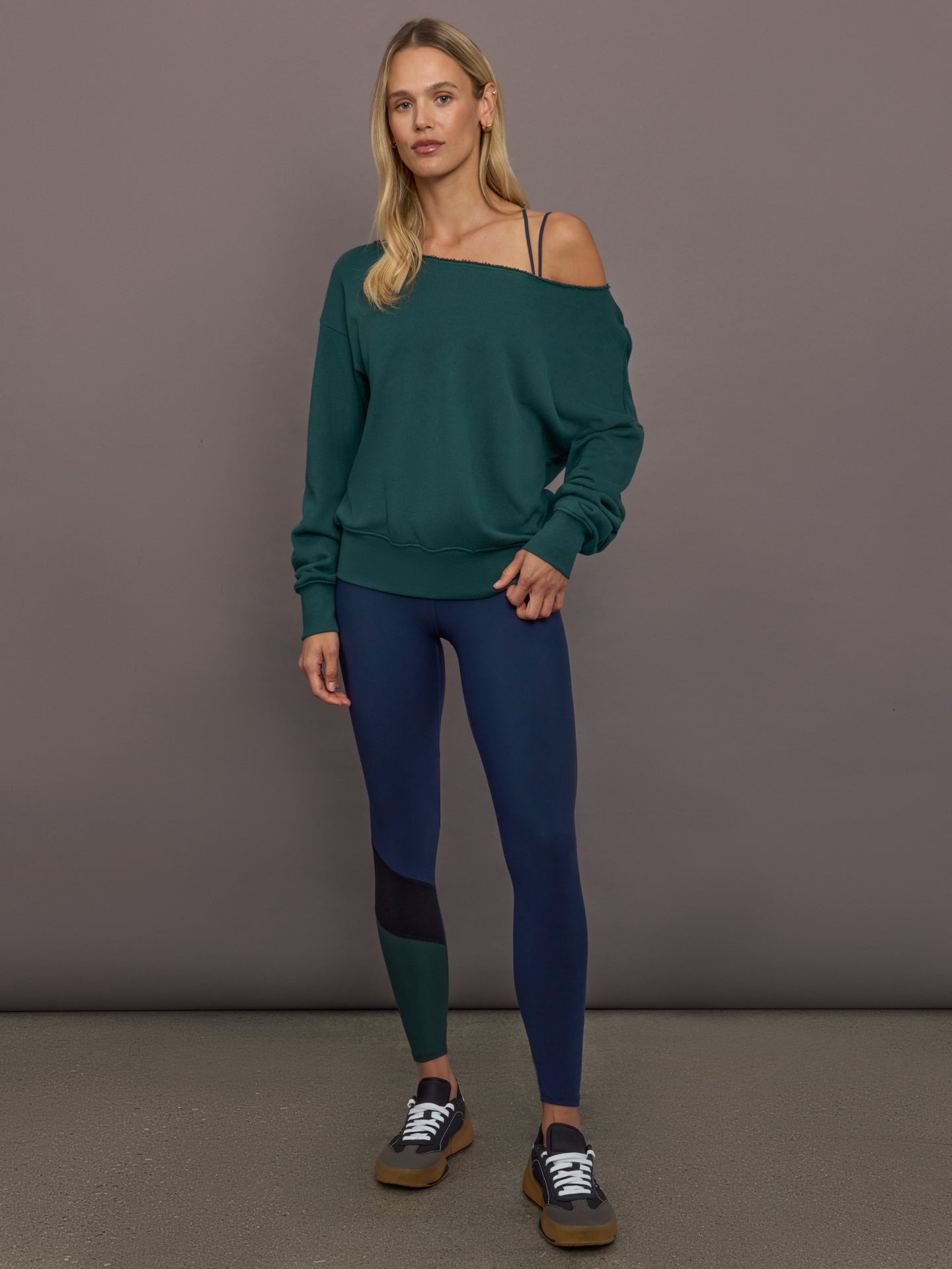 Colorblock Legging in Melt - Navy/Black/Forest - Image 7