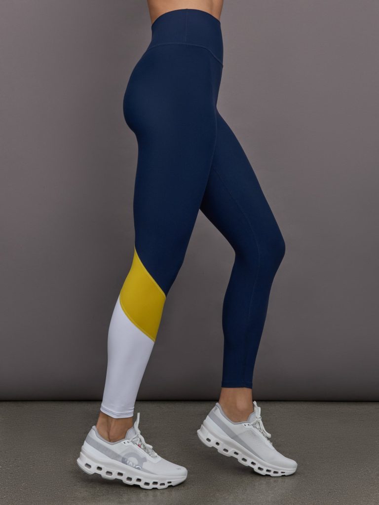 Colorblock Legging in Melt - Navy/Mango/White
