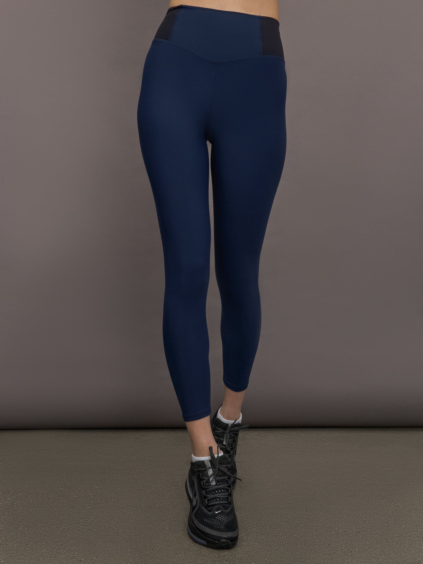 Seamed Legging in Melt - Navy/Black - Image 3