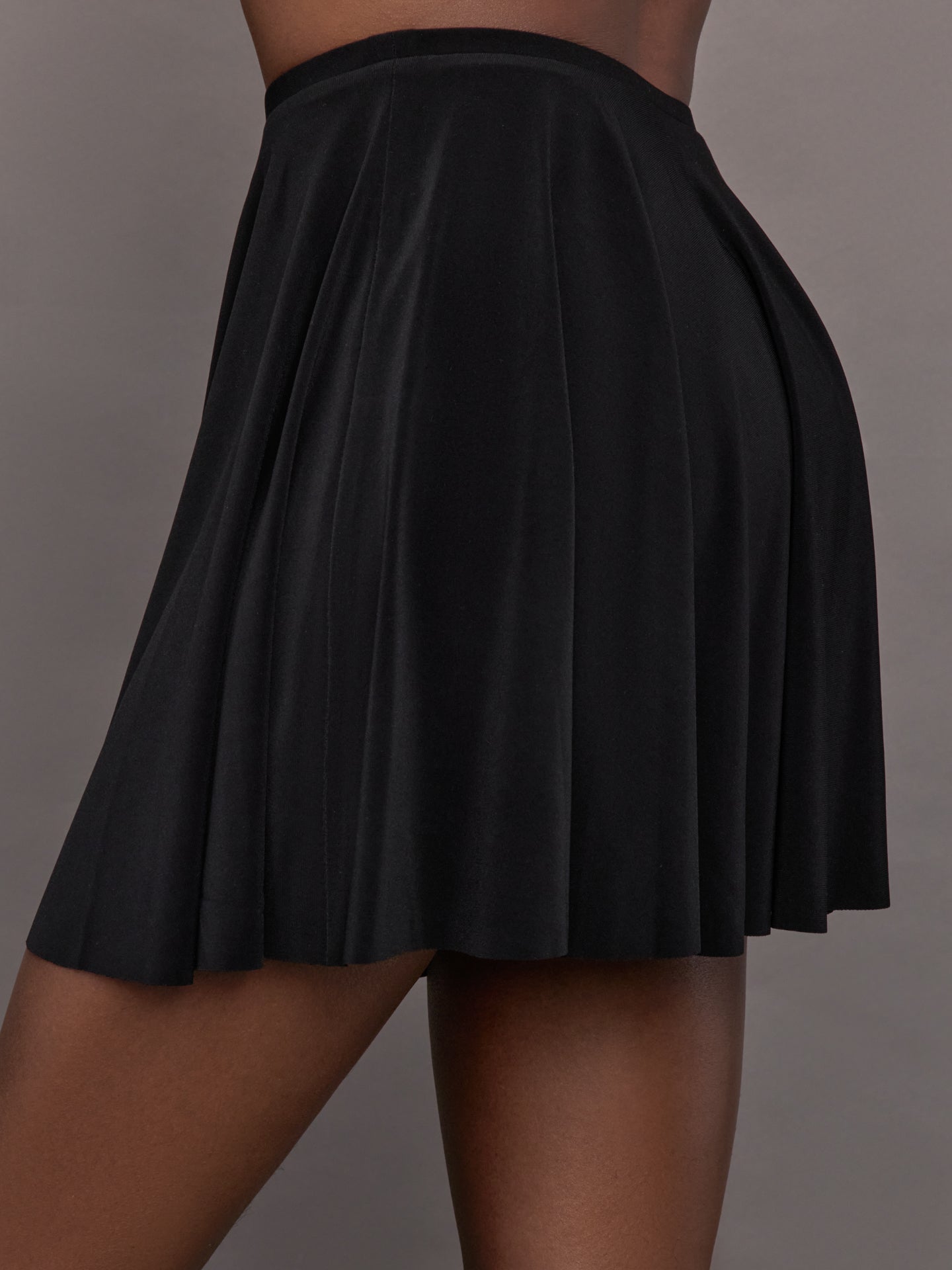 Flared Mini Skirt - Black - Image 5