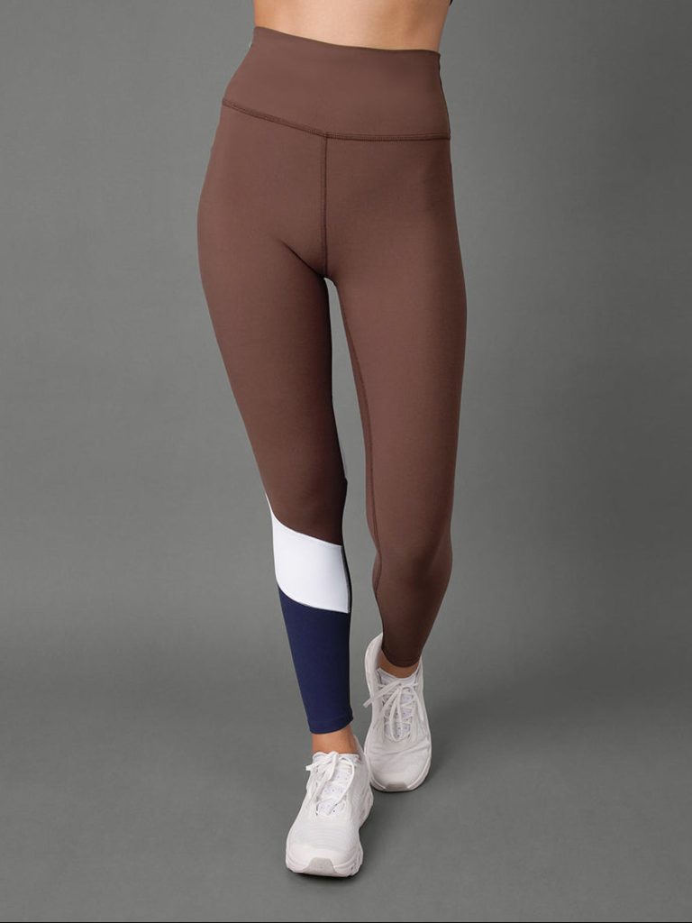 Colorblock Legging in Melt - Carafe/Navy Blazer/White